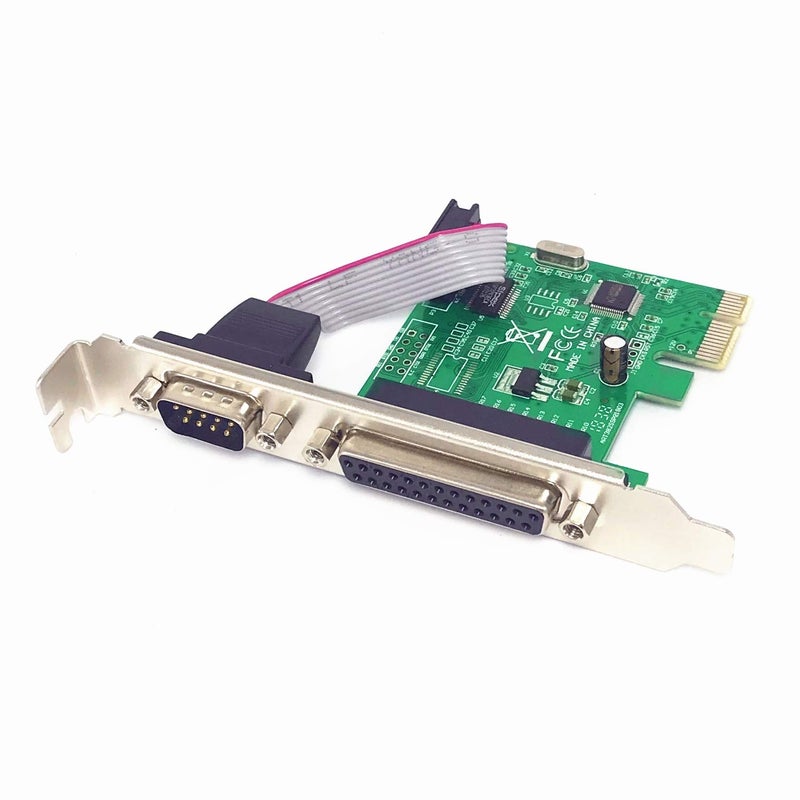 ELIATER PCIe Combo Serial Parallel Expansion Card PCI Express to Printer LPT Port RS232 Com Port Adapter IEEE 1284 Controller Card WCH382 Chip for Desktop PC Windows 10 with Low Bracket - Image 4